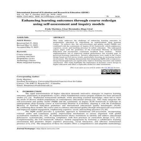 Enhancing learning outcomes through course redesign using self ...