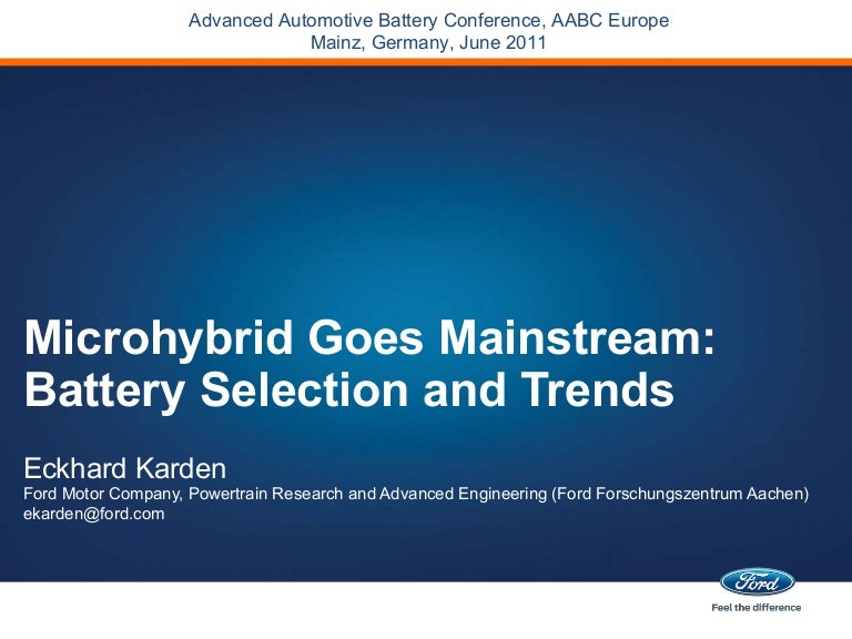 Microhybrid Goes Mainstream Battery Selection And Trends