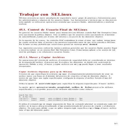 45  trabajar con  se linux
