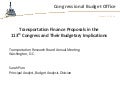 Transportation Finance Proposals in the 113th Congress and Their Budgetary Implications 
