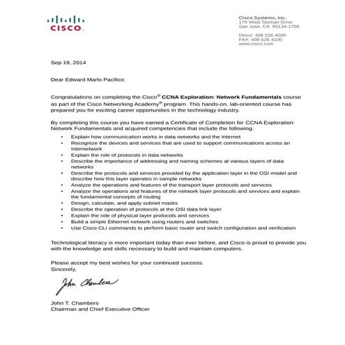 Edward-Pacifico Ccna 1 Letter