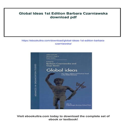Global Ideas 1st Edition Barbara Czarniawska Guje Sevn | PDF