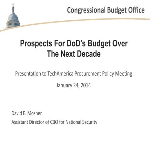 Prospects For DoD's Budget Over The Next Decade