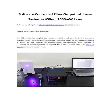 Compact Desktop Design, 1465nm 500mW Single-mode Fiber Laser | DOC