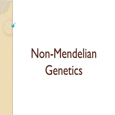Comprehensive Overview of Non-Mendelian Genetics and Inheritance ...