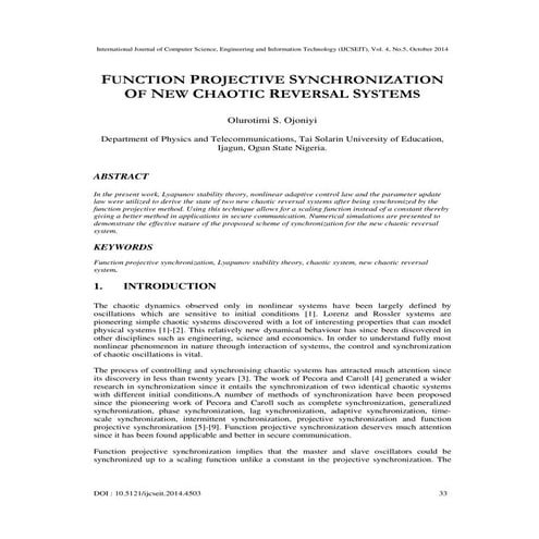 Synchronization and Inverse Synchronization of Some Different ...
