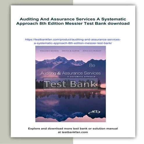 Auditing And Assurance Services A Systematic Approach 8th Edition ...