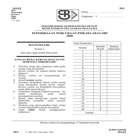 4522573 soalan-math-pmr-kertas-1-2006