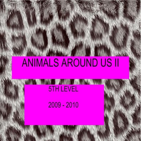 ANIMALS AROUND US II