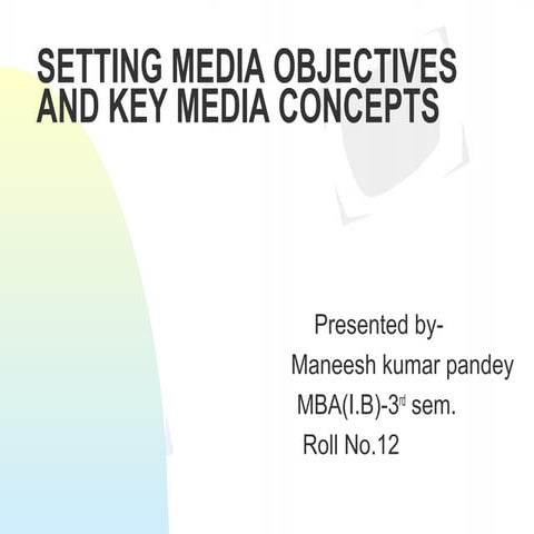 media objectives