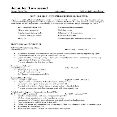 Jennifer's Resume 2016