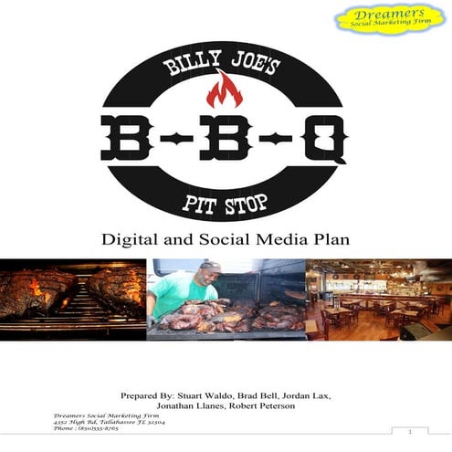 BBQ Social media plan