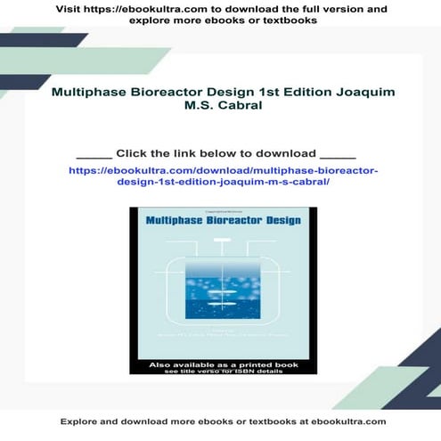 Multiphase Bioreactor Design 1st Edition Joaquim M.S. Cabral