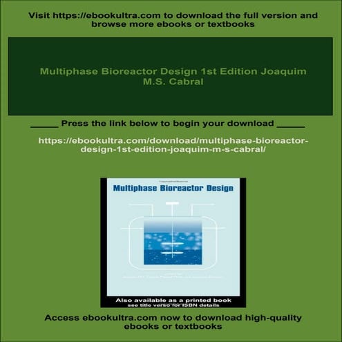 Multiphase Bioreactor Design 1st Edition Joaquim M.S. Cabral