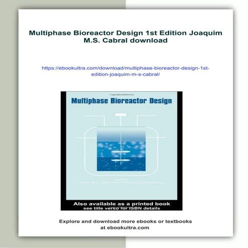 Multiphase Bioreactor Design 1st Edition Joaquim M.S. Cabral