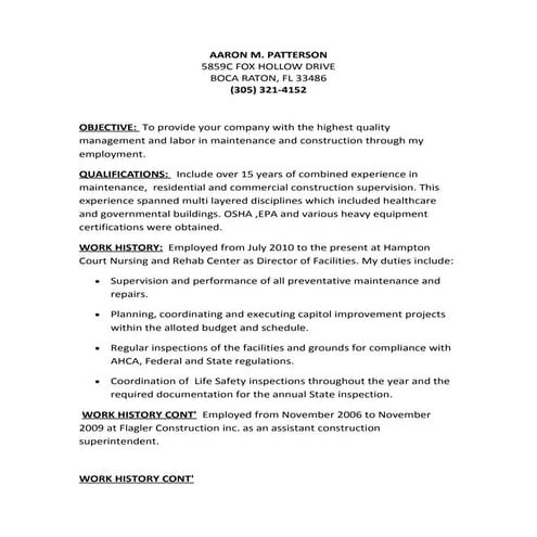Aaron's Resume