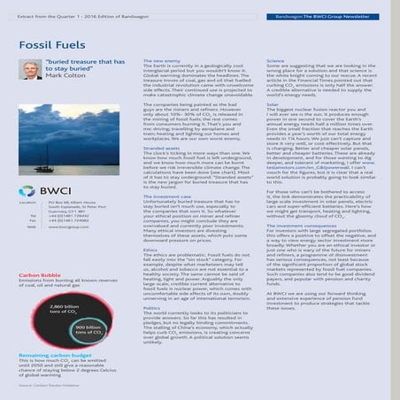 Mark Colton Fossil Fuels