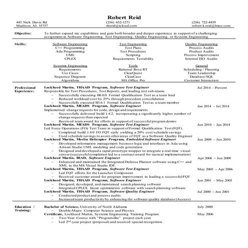 Resume - Robert Reid