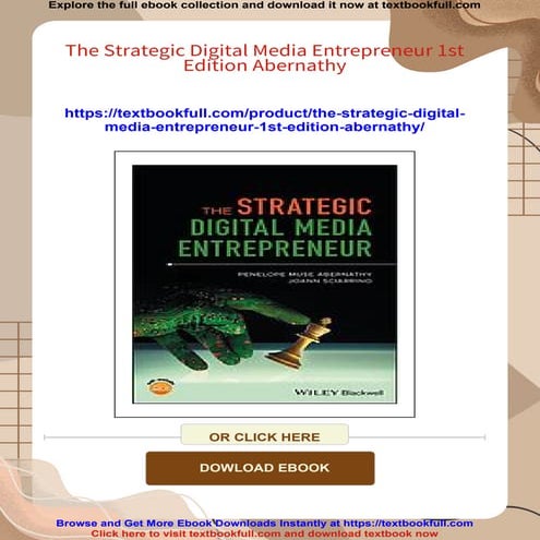 The Strategic Digital Media Entrepreneur 1st Edition Abernathy