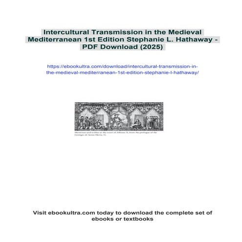 Intercultural Transmission in the Medieval Mediterranean 1st Edition ...