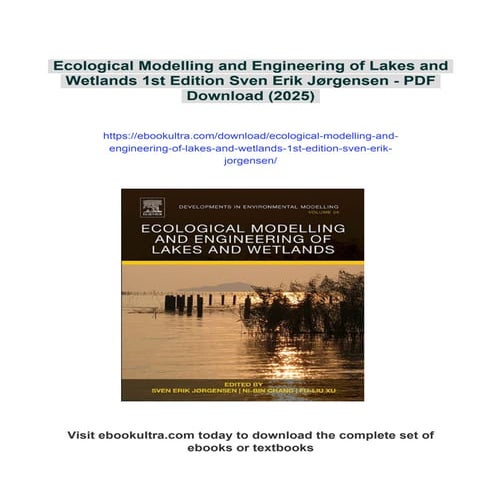 Ecological Modelling and Engineering of Lakes and Wetlands 1st Edition ...