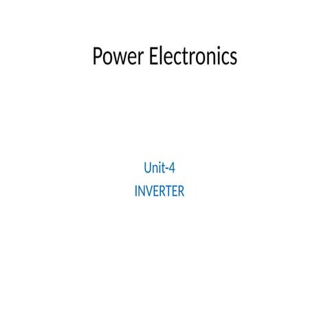 Single phase full bridge inverter | PPTX