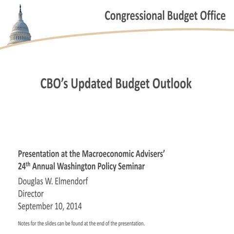 CBO’s Updated Budget Outlook