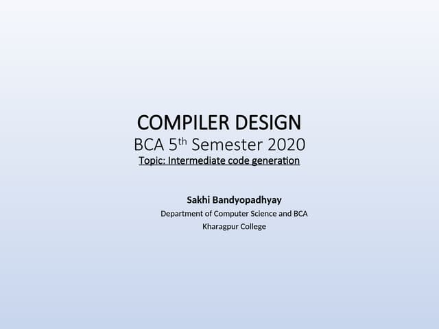Compiler-Design-Intermediate-code-generation.ppt