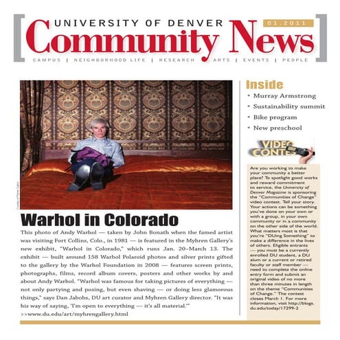 Community News: 2011: January