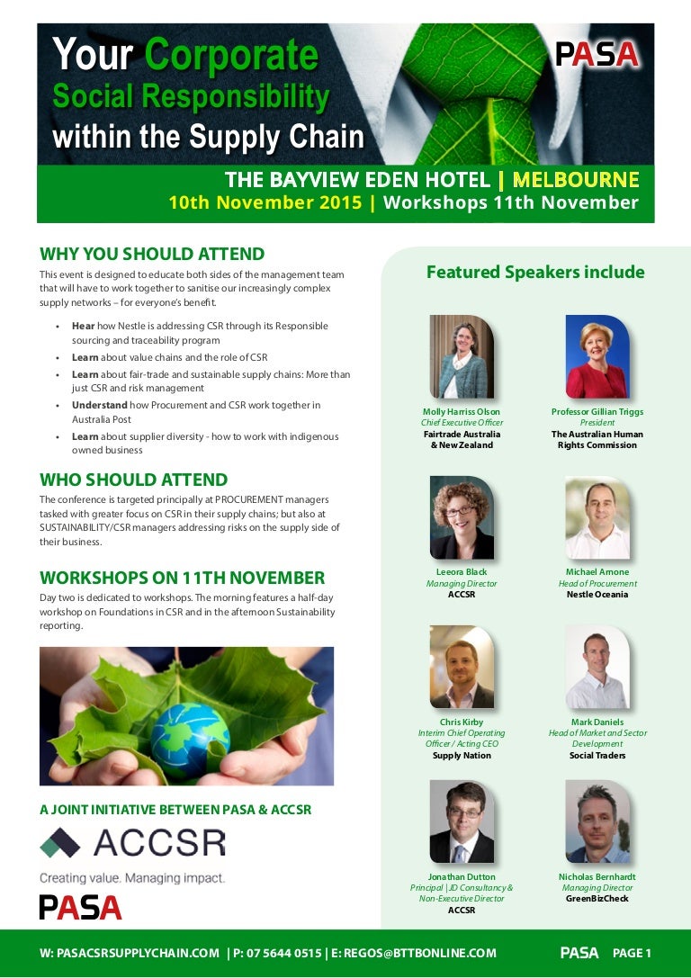 Your Corporate Social Responsibility within the Supply Chain V2