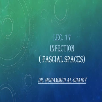 Primary spaces of space infection | PPTX