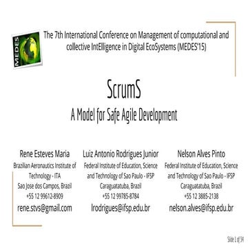 ScrumS - A Model for Safe Agile Development