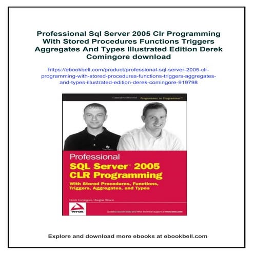 Professional Sql Server 2005 Clr Programming With Stored Procedures ...