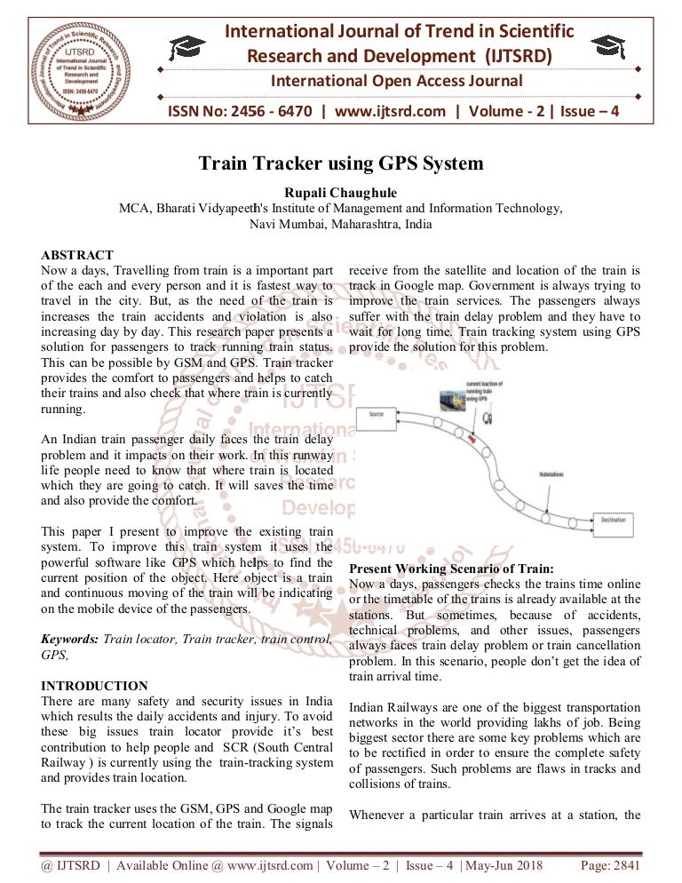 Train Tracker using GPS System