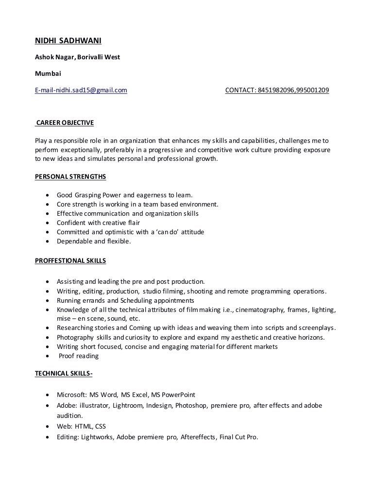 NIDHI RESUME