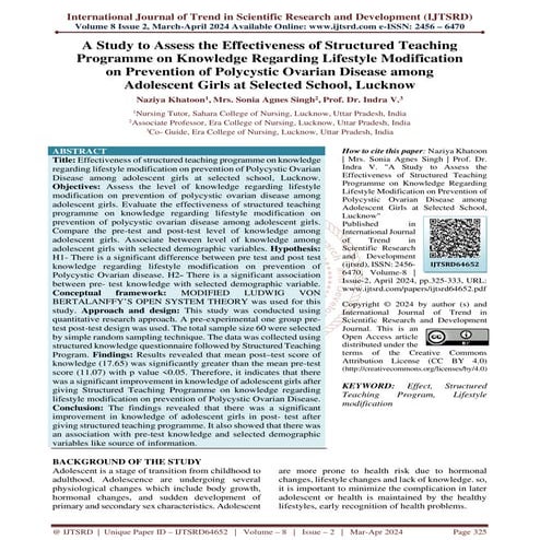45 A Study to Assess the Effectiveness of Structured Teaching Programme on Kn...