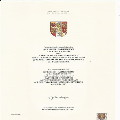 Degree certificate | PDF