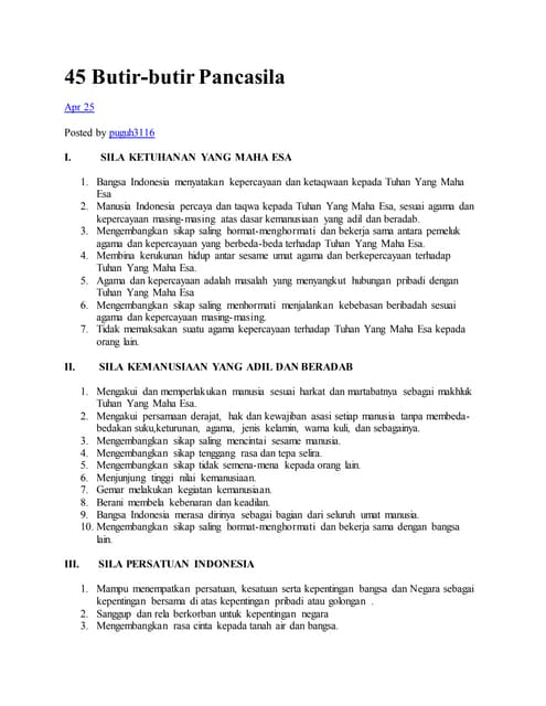 45 Butir Pancasila