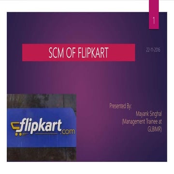 SCM of FLIPKART