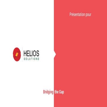 Helios Solutions Presentation - GENERIC CH and FRANCE