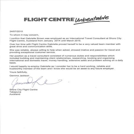 Flight Centre Reference | PDF