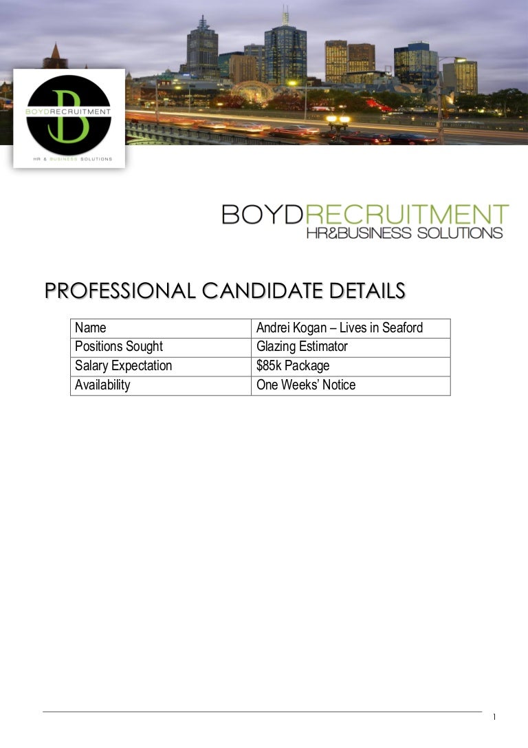 2016 Resume Andrei Kogan Estimator