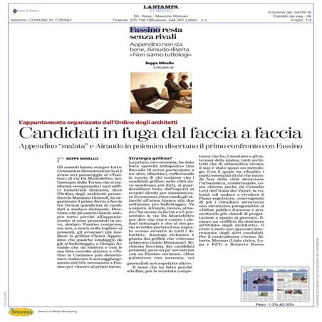 La Stampa - Candidati in fuga dal faccia a faccia