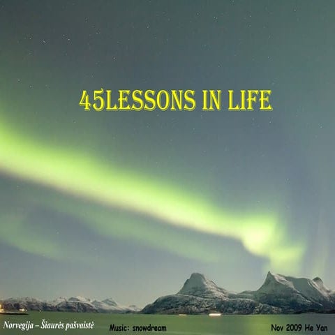 45 Lessons In Life