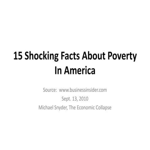 Poverty Facts