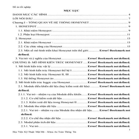 Đề tài: Nghiên cứu Hệ thống Honeypots và Honeynet nhằm nghiên cứu một số kỹ t...