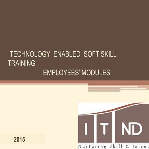 FIRST LINE SOFT SKILLTRAINING MODULES