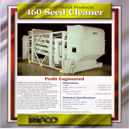460 seed cleaner | PDF