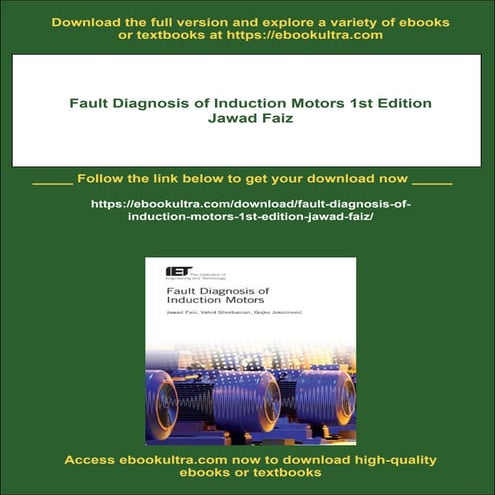 Fault Diagnosis of Induction Motors 1st Edition Jawad Faiz | PDF