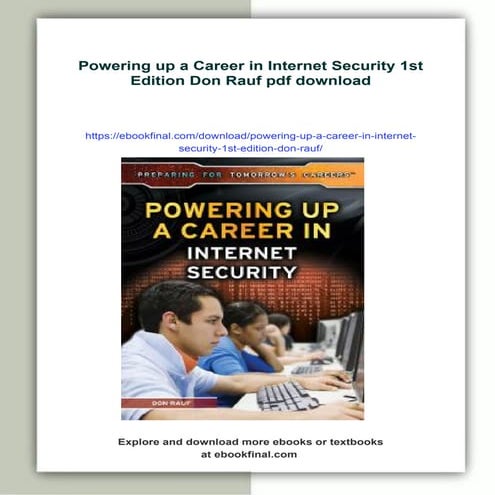 Powering up a Career in Internet Security 1st Edition Don Rauf